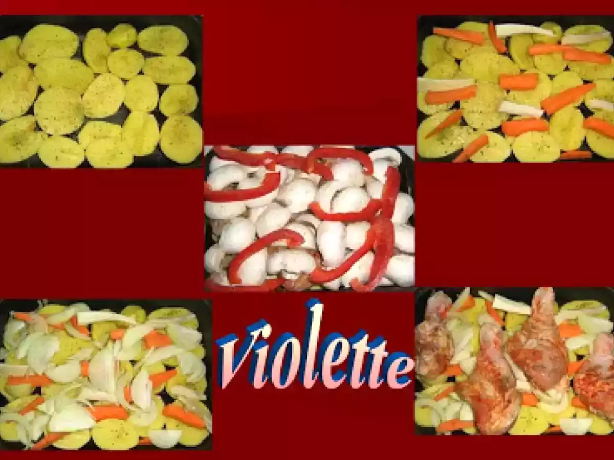 Pulpe de pui cu legume la cuptor - poza 4