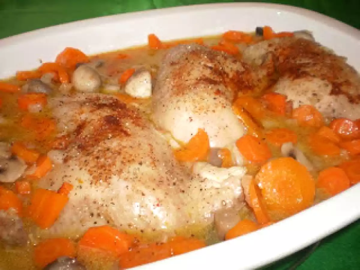 Pulpe de pui cu morcovi si cuperci - poza 4