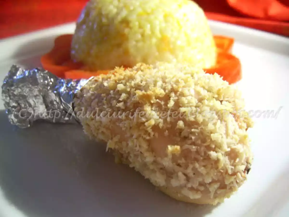 Pulpe de pui cu nuca de cocos