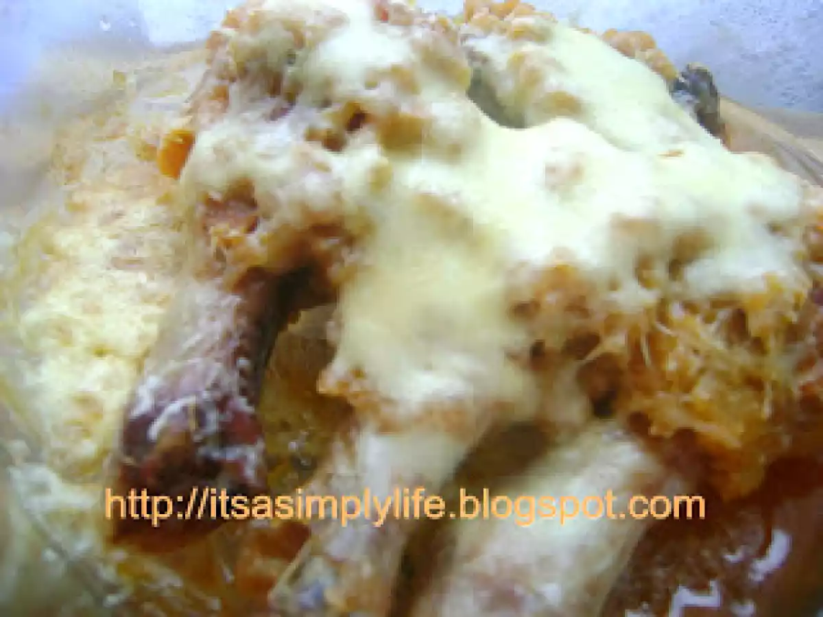 Pulpe de pui gratinate