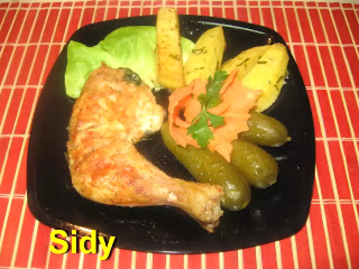 Pulpe de pui pane, cu mustar- la cuptor - poza 2