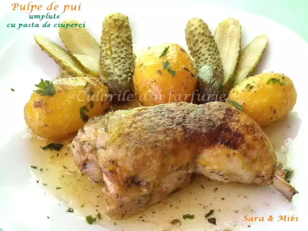 Pulpe de pui umplute cu pasta de ciuperci - poza 2