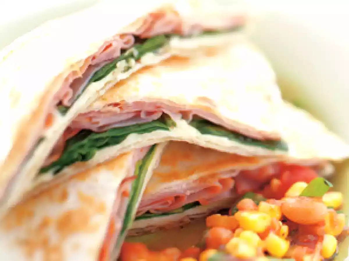 Quesadilla cu branza si sunca