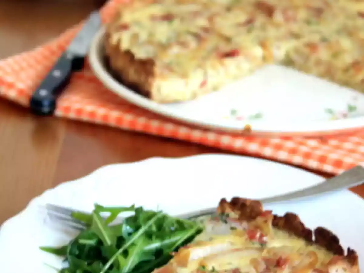 Quiche cu Bacon, Pere si Gorgonzola (?!)