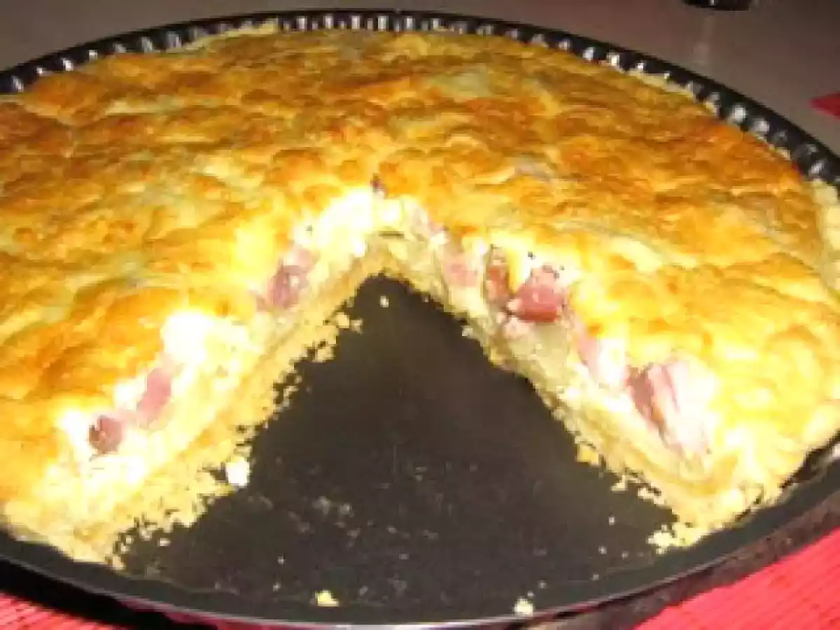 Quiche cu ceapa si sunca - poza 16