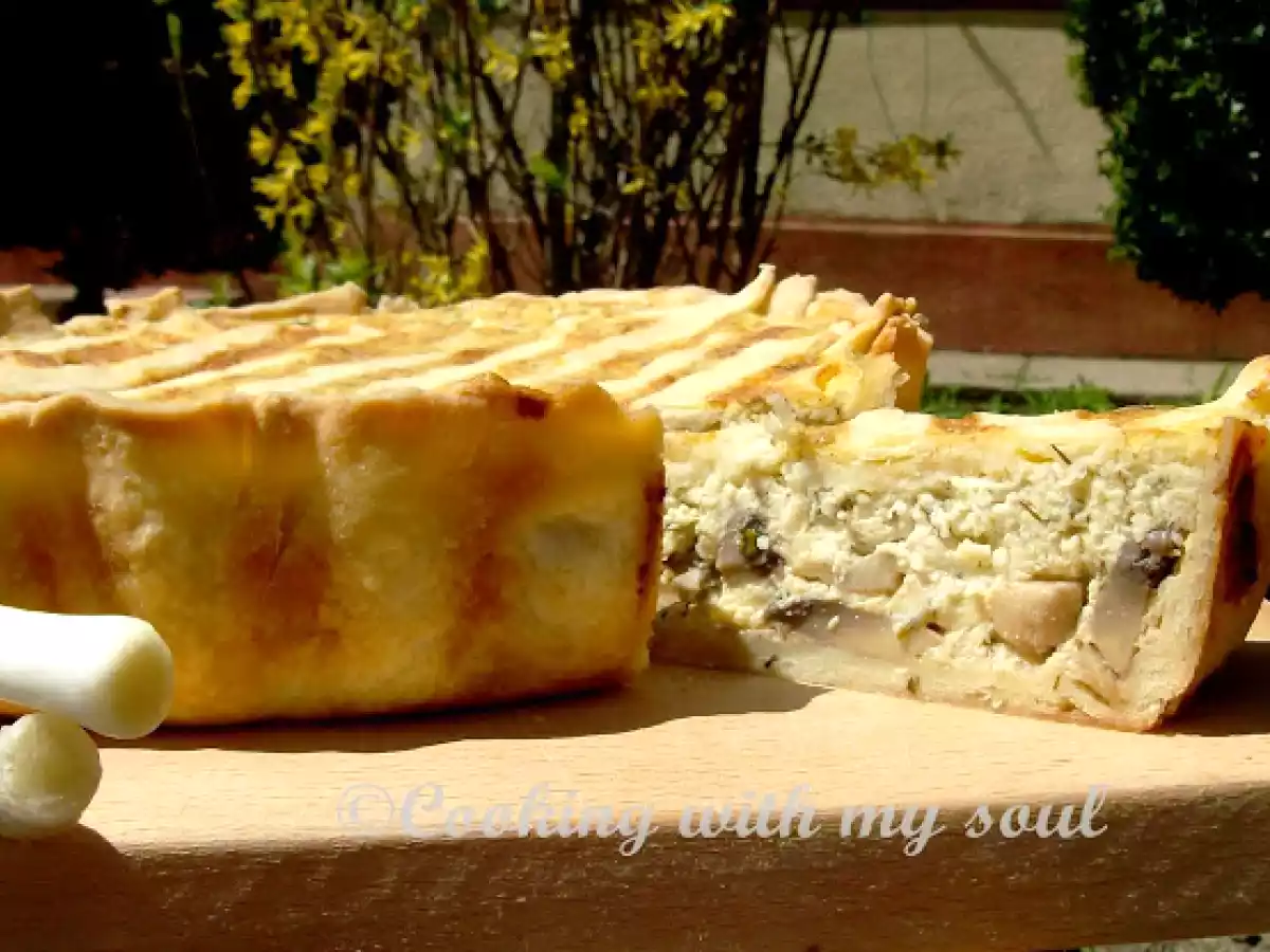 Quiche cu ciuperci (Mushroom quiche)
