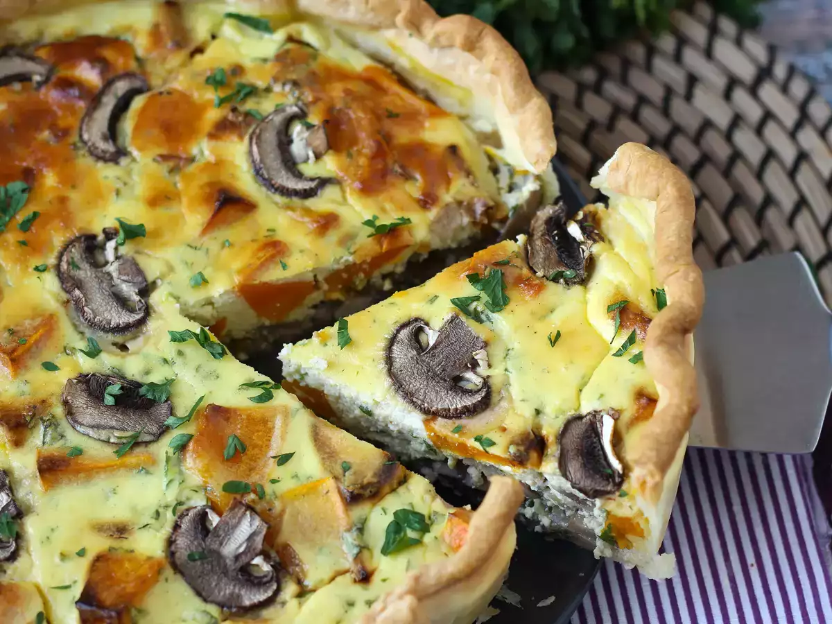 Quiche cu ciuperci și dovleac potimarron - poza 7