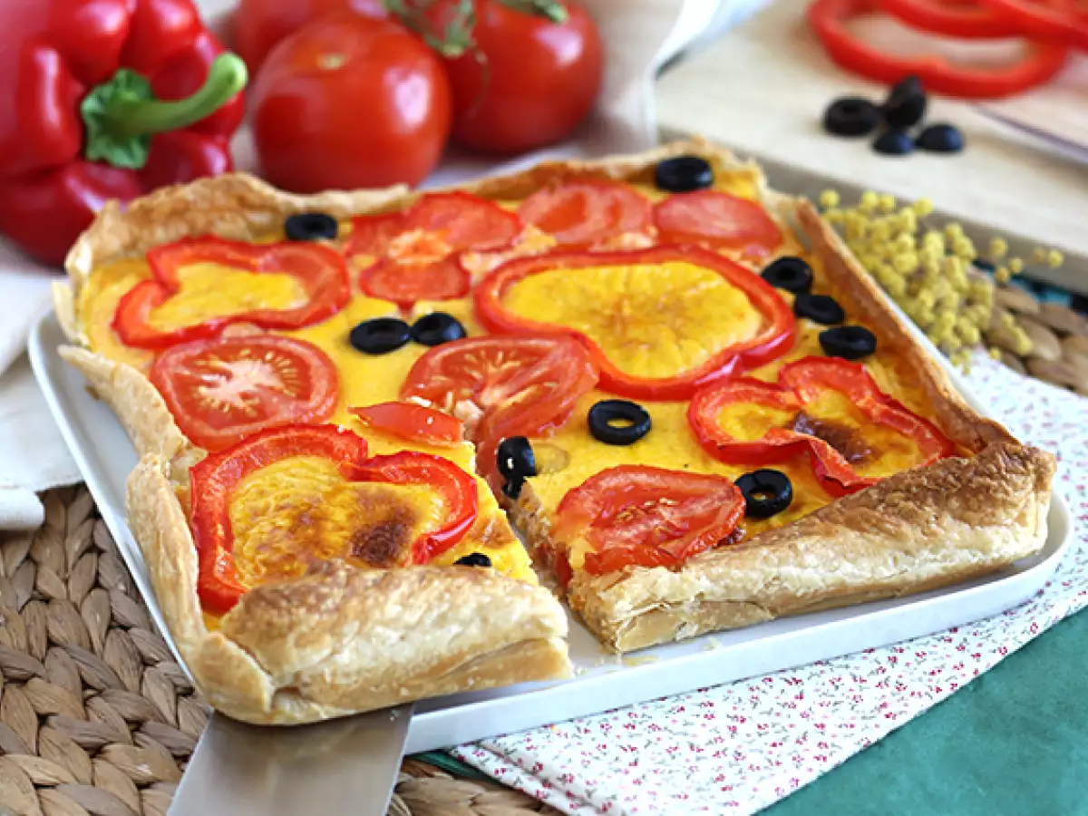 Quiche cu morcovi, ardei si rosii - poza 3