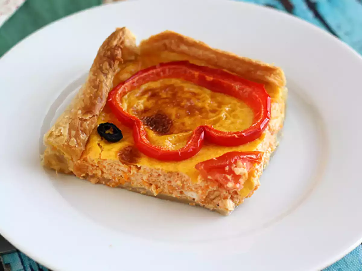 Quiche cu morcovi, ardei si rosii - poza 4