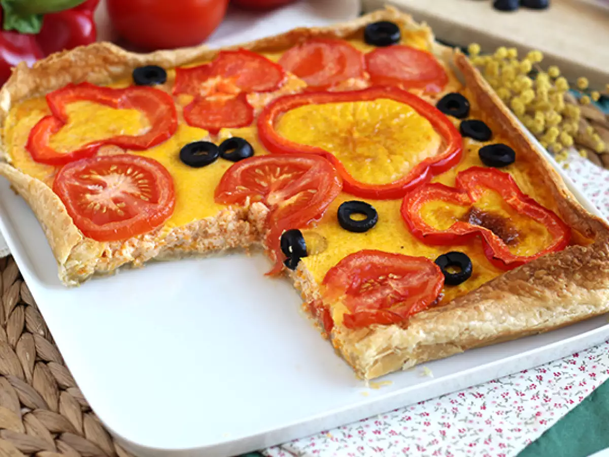 Quiche cu morcovi, ardei si rosii - poza 5