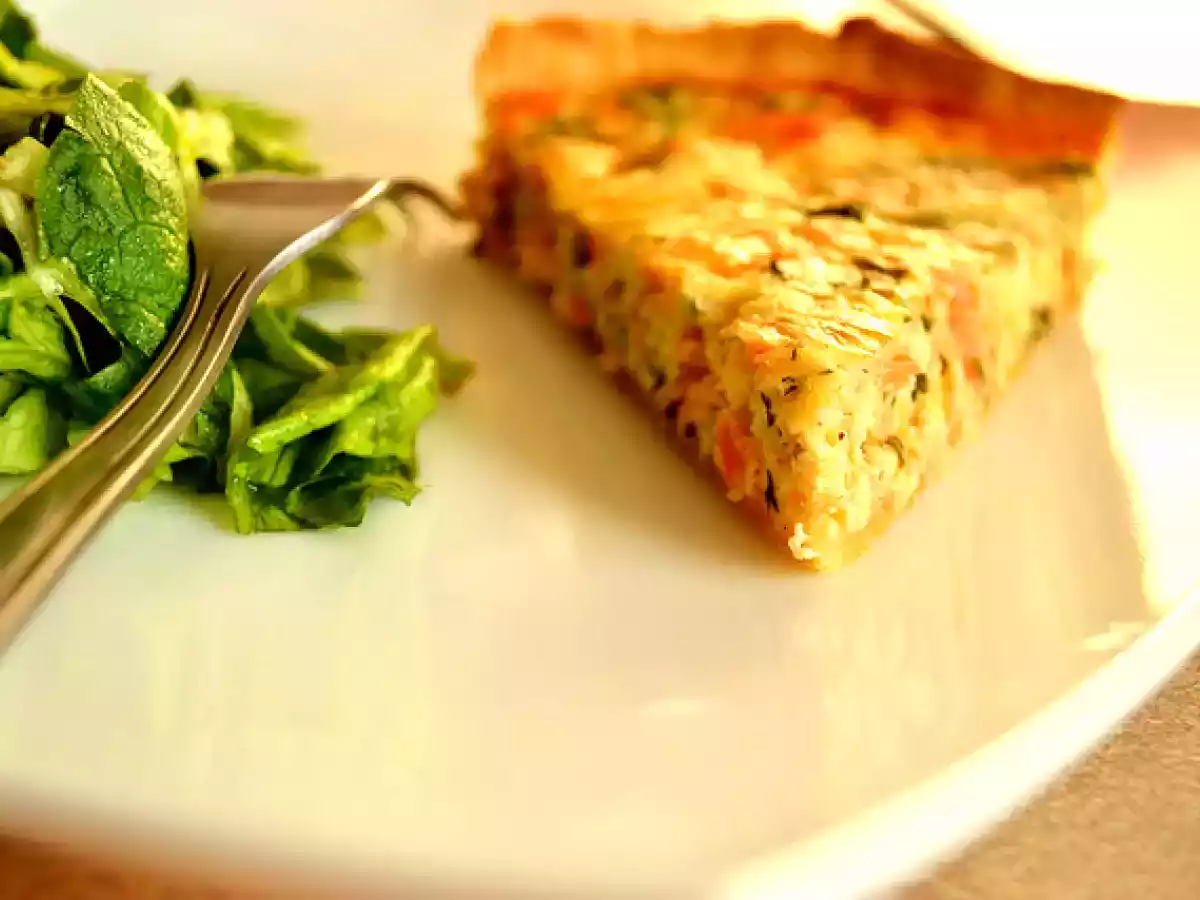 Quiche cu somon