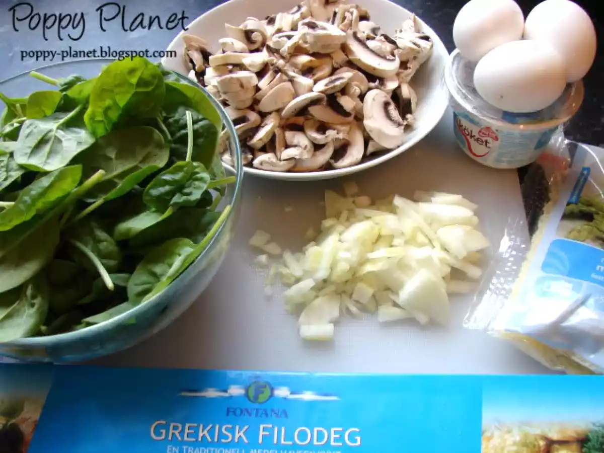 Quiche cu spanac si ciuperci - poza 2