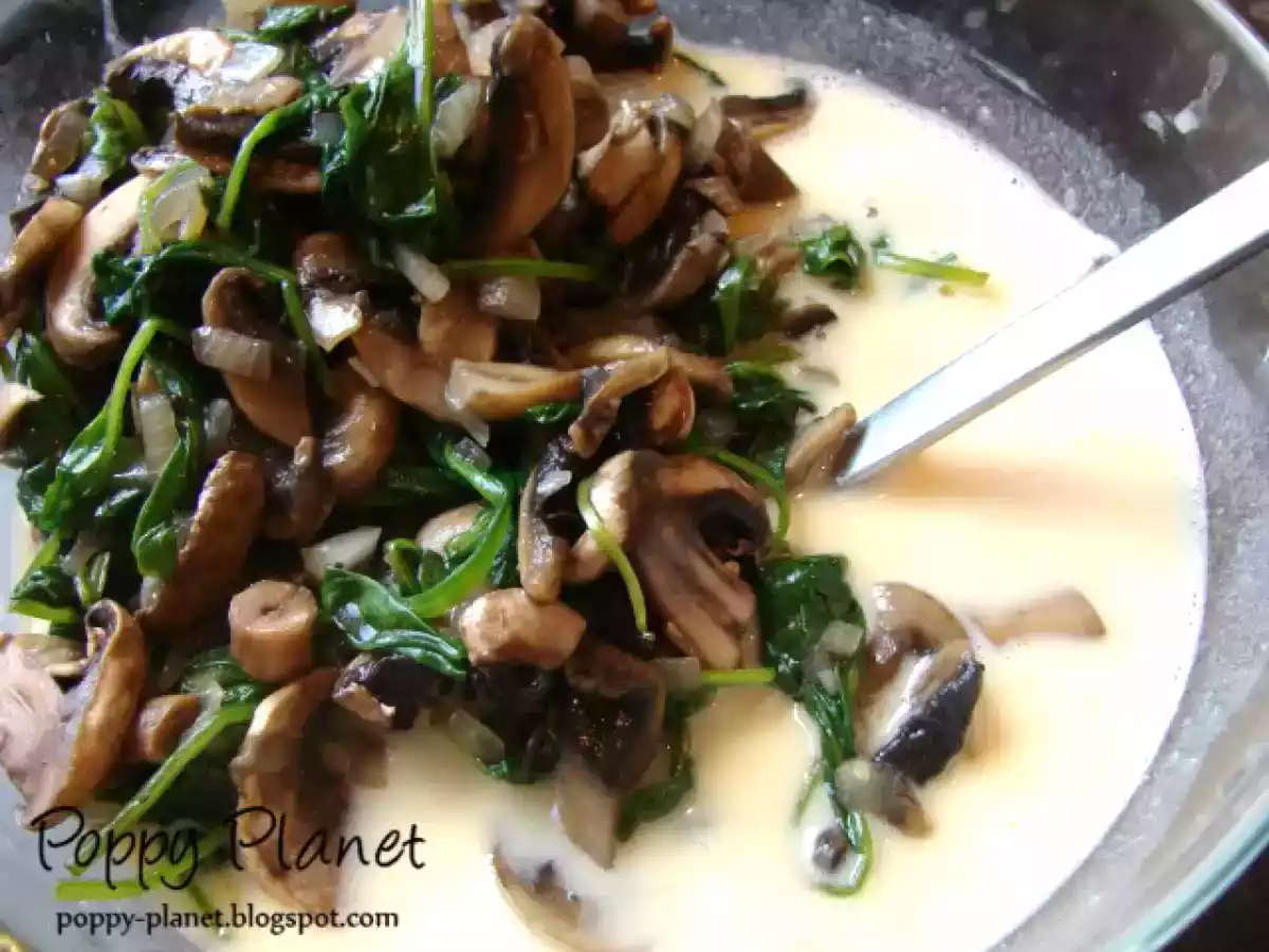 Quiche cu spanac si ciuperci - poza 5