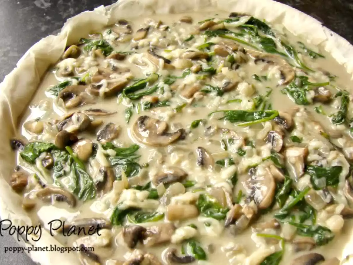 Quiche cu spanac si ciuperci - poza 6