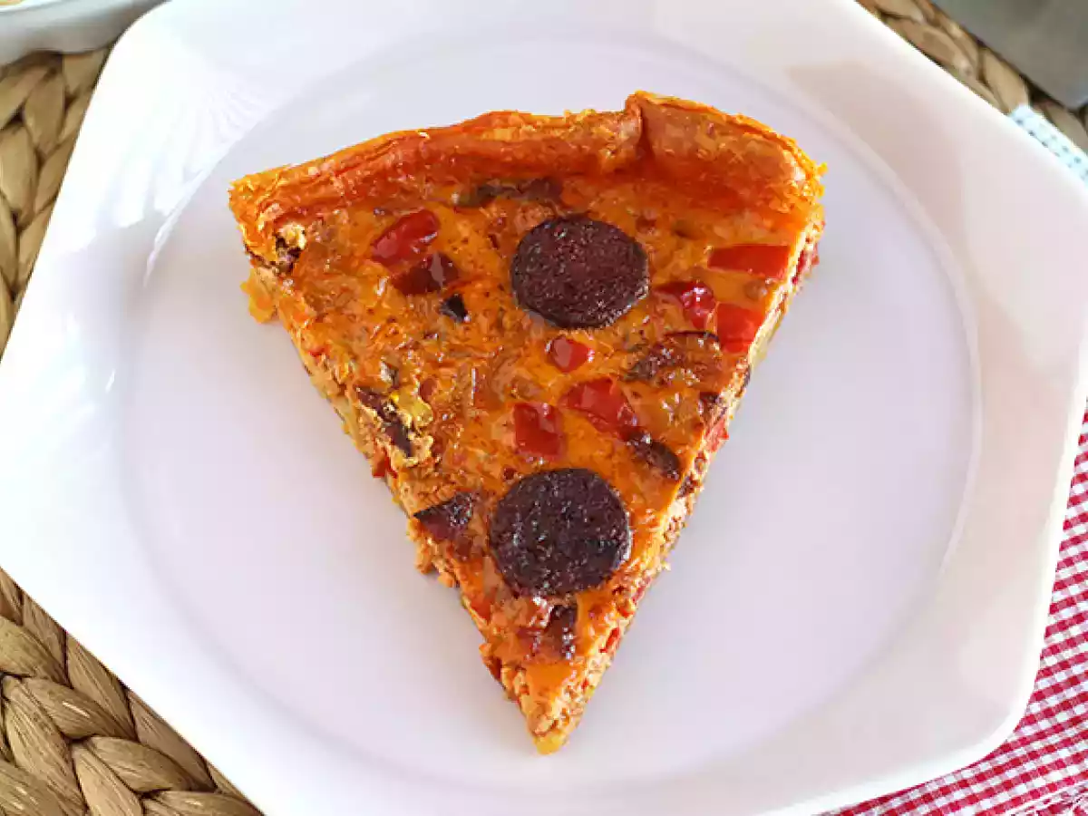 Quiche de ardei si chorizo - poza 4