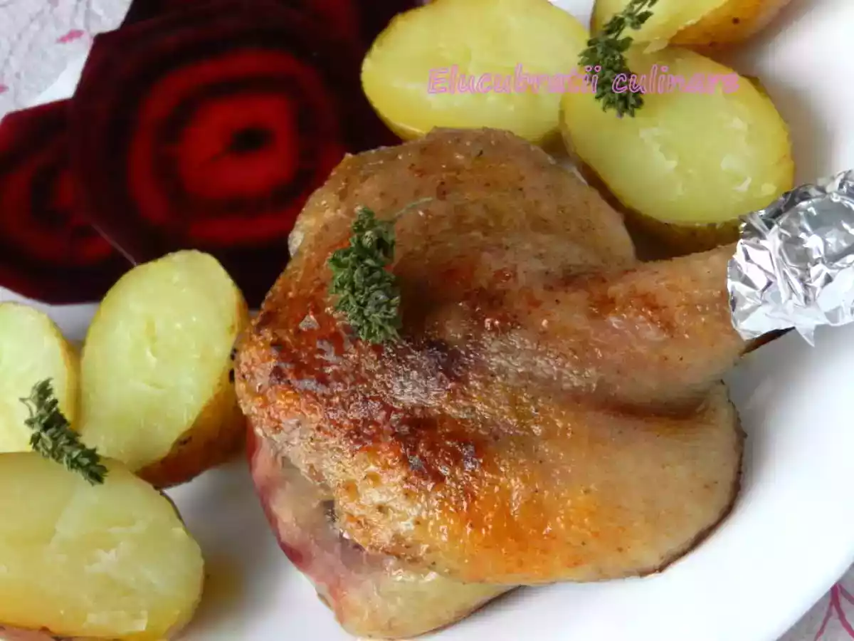 Rață cu cartofi și sfeclă roșie