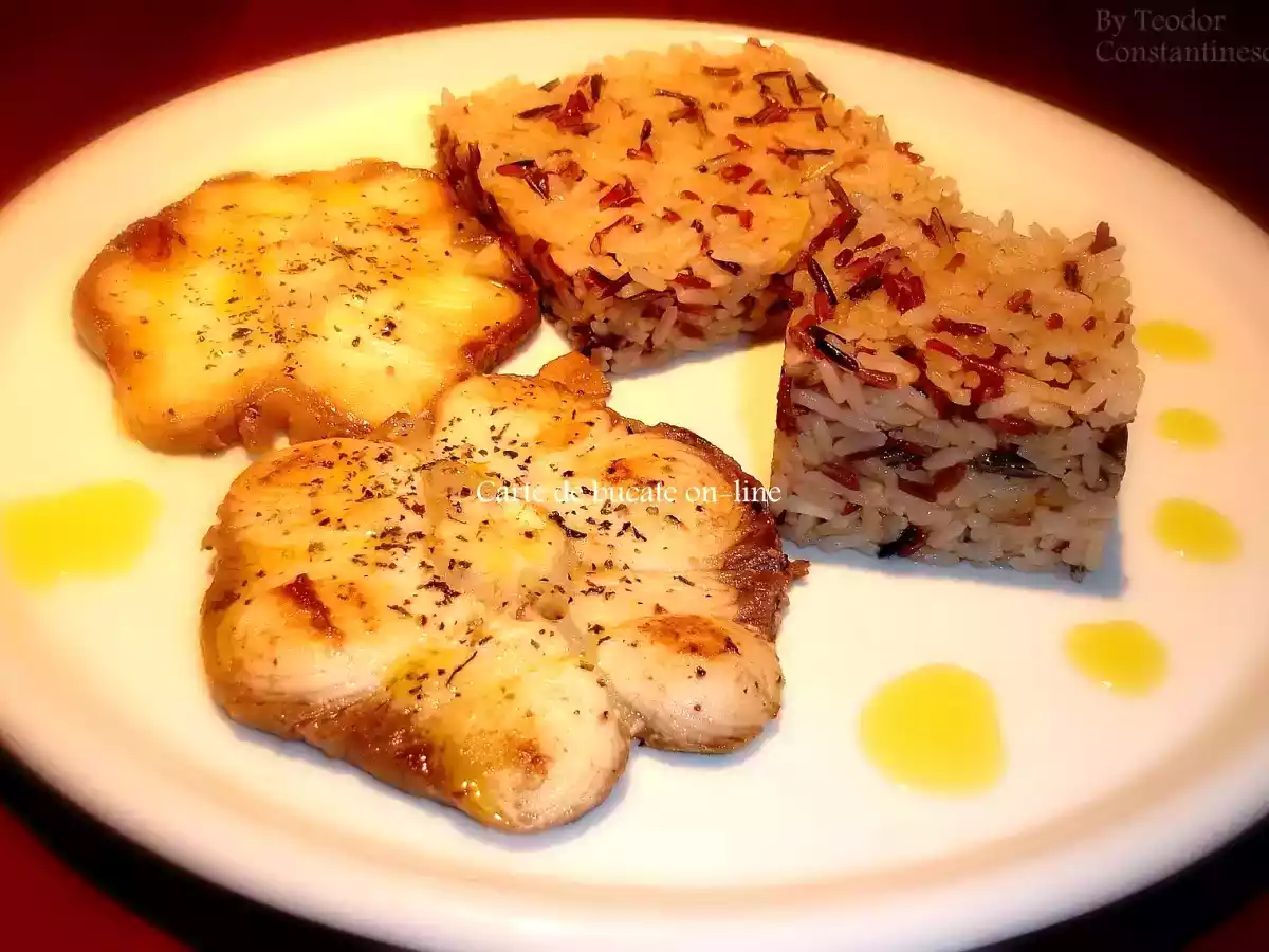 Rechin prajit cu garnitura de orez salbatic