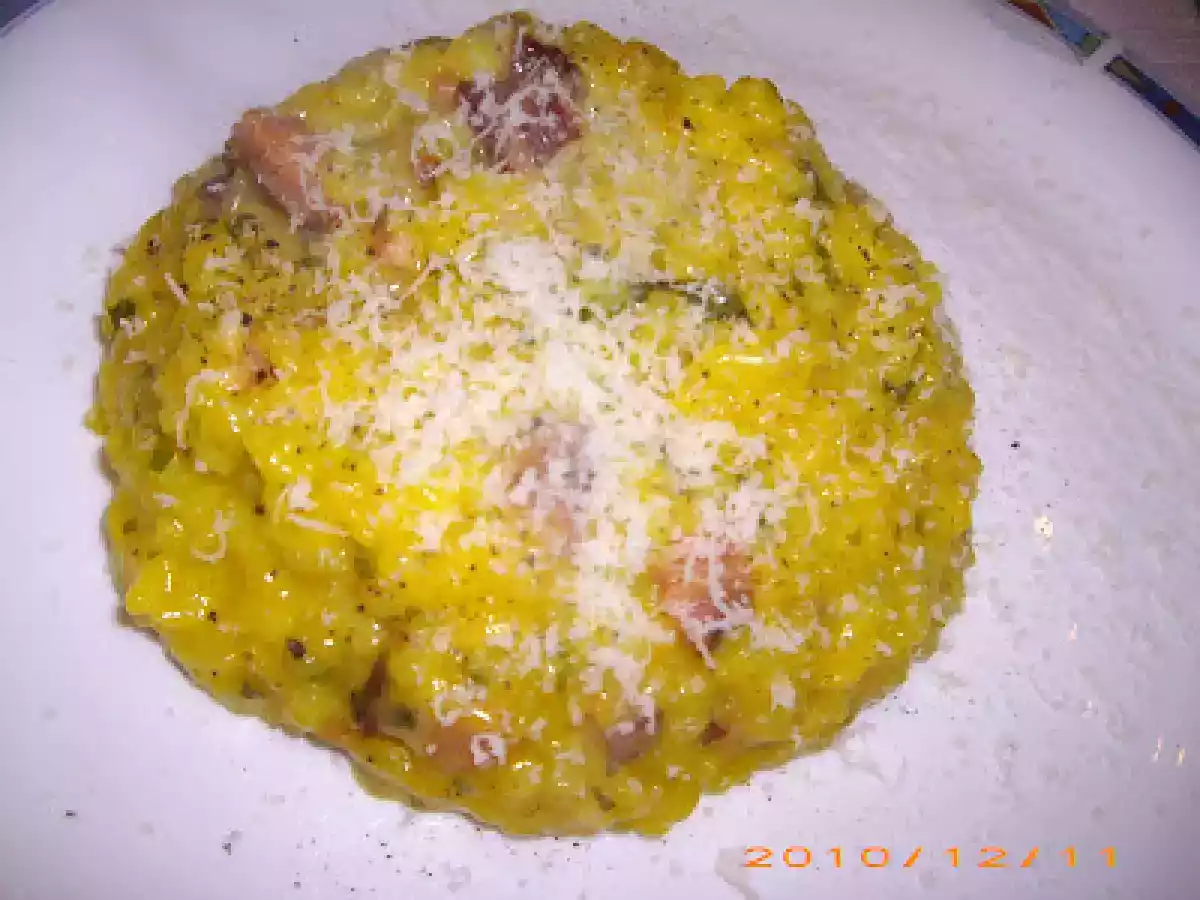 Risotto con pancetta afumicata