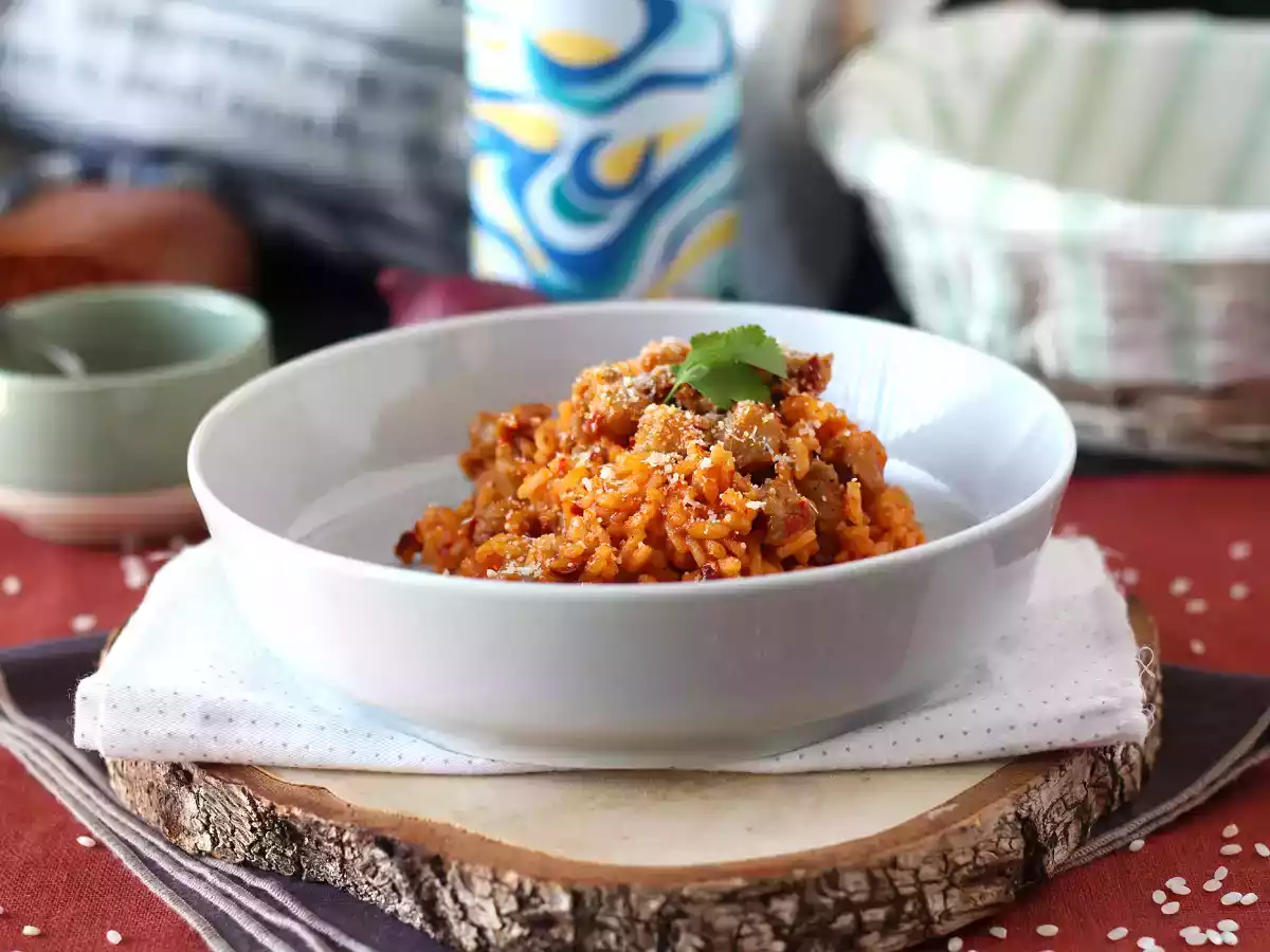 Risotto cu cârnați 'nduja, preparatul perfect pentru iubitorii de condimente! - poza 6