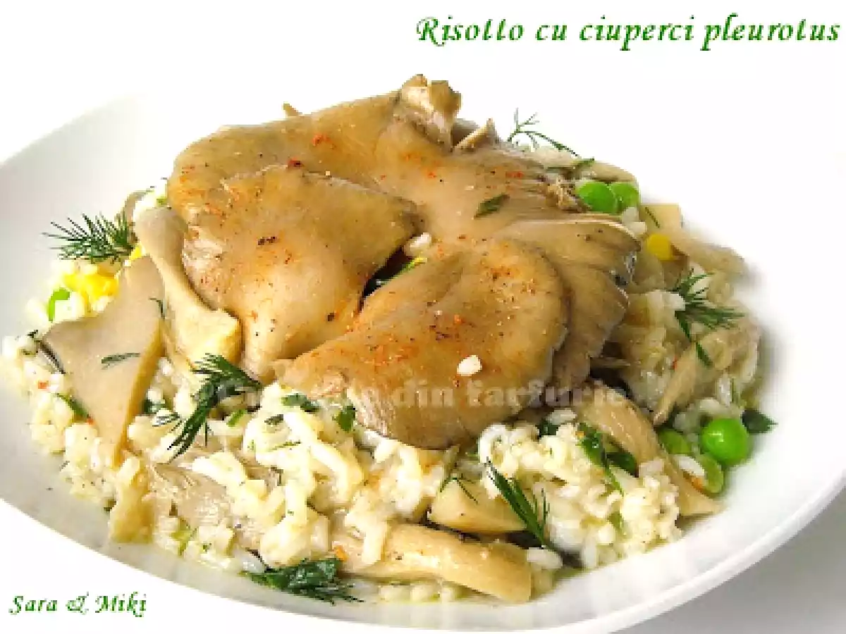 Risotto cu ciuperci pleurotus
