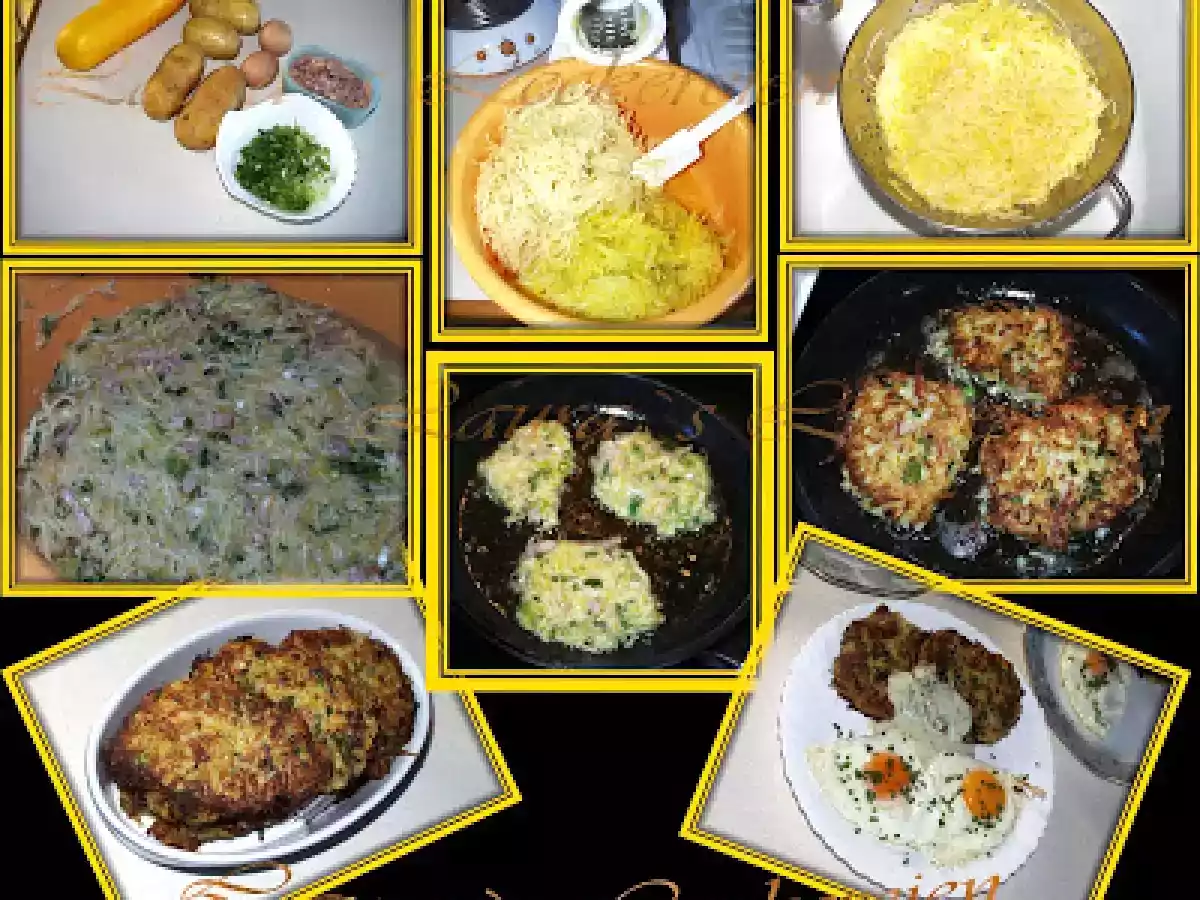 RÖSTI/CHIFTELE DIN CARTOFI SI DOVLECEI - poza 3