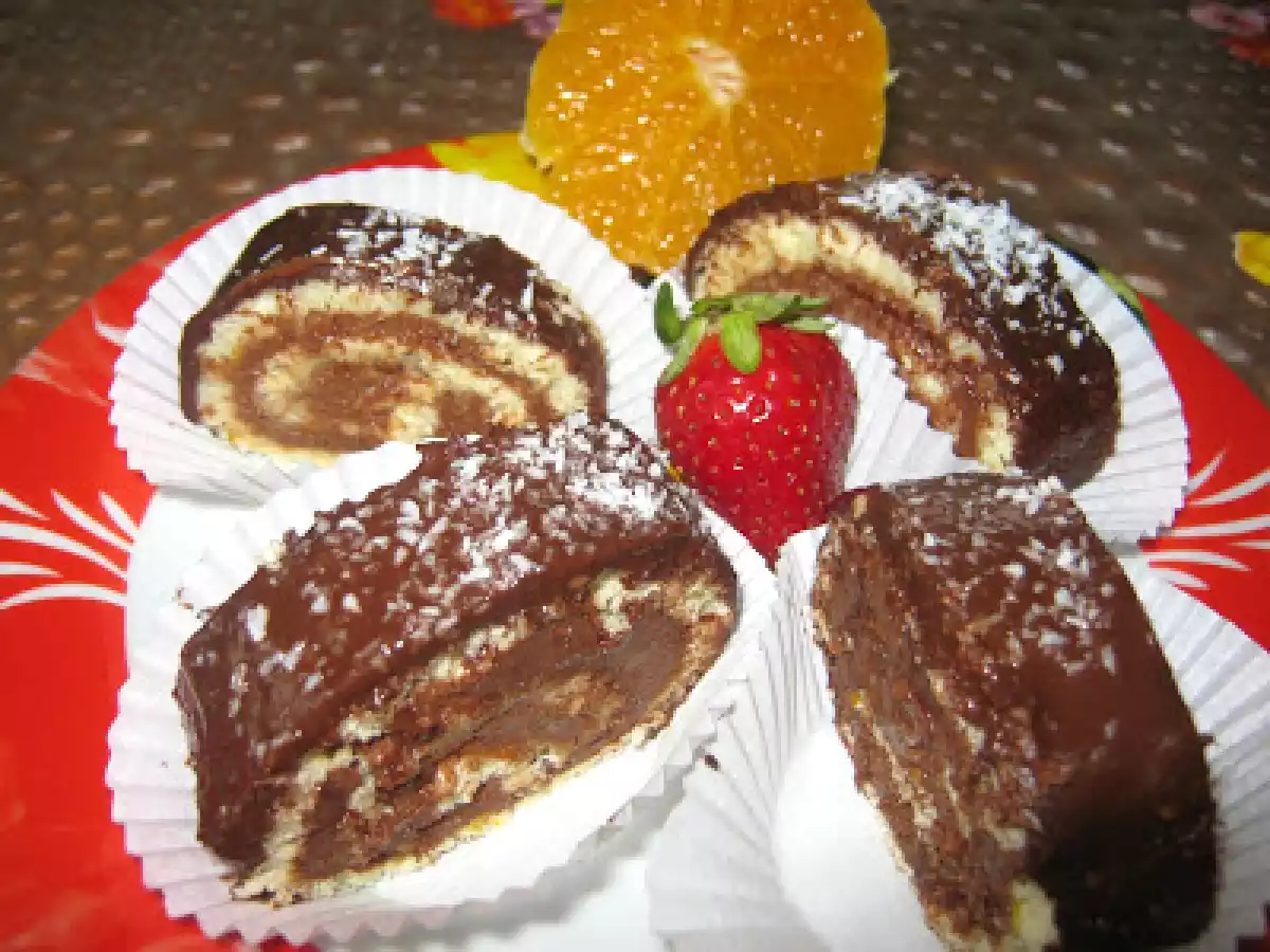 Rulada cu crema de ciocolata