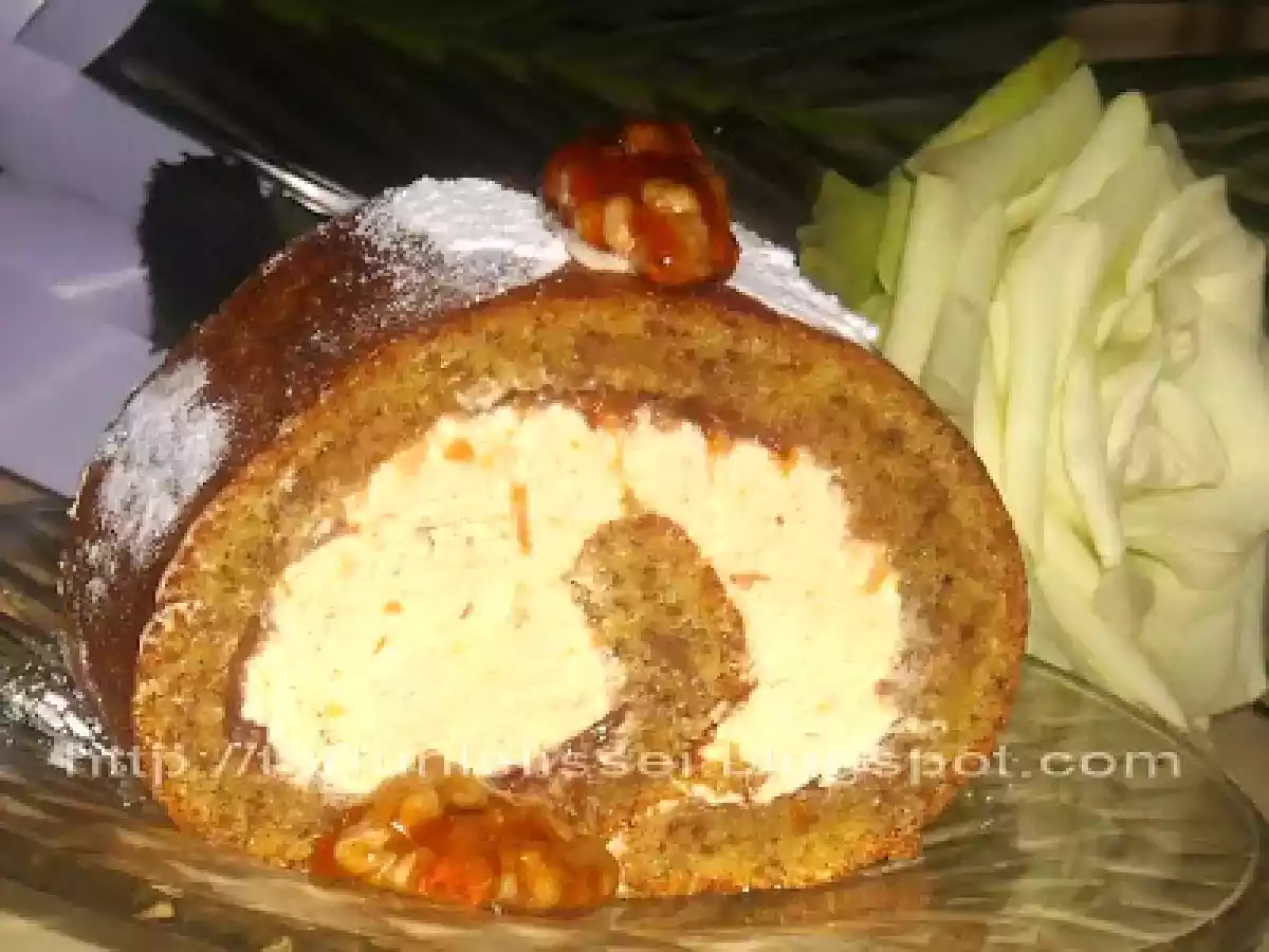 Rulada cu nuca si crema caramel - poza 16