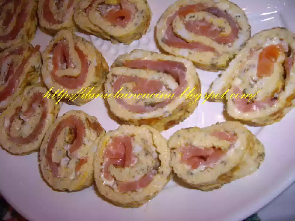 Rulada cu somon afumat/Rotolo al salmone affumicato
