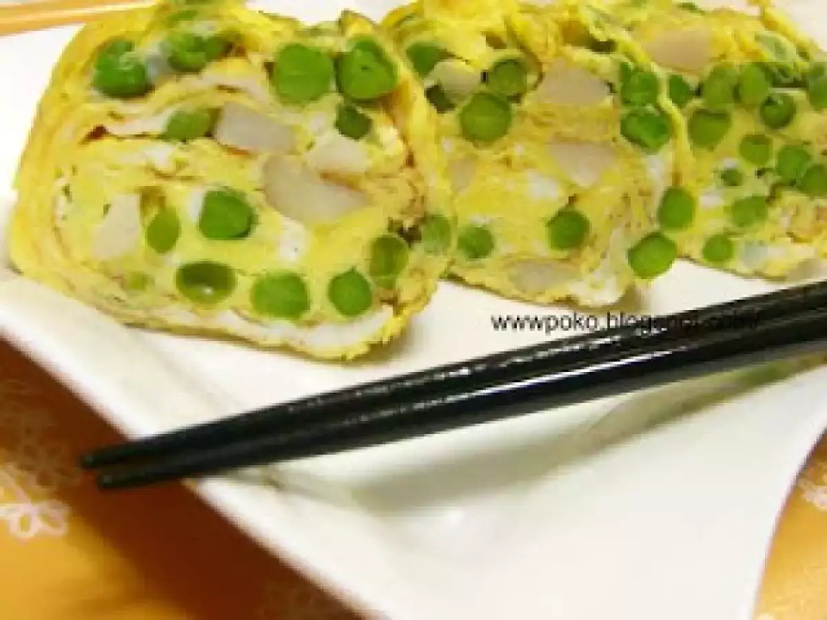 Rulada de ou cu mazare si scoici(hotate)