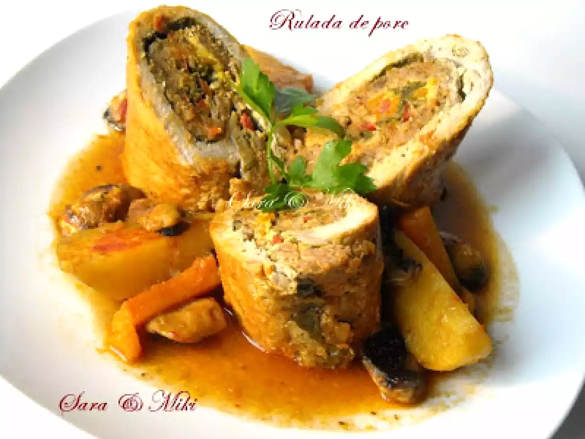 Rulada de porc cu legume la cuptor - poza 2