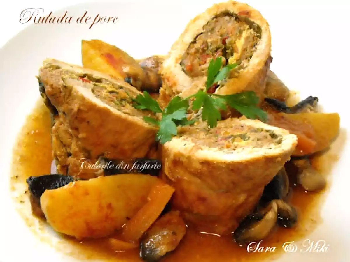 Rulada de porc cu legume la cuptor - poza 3