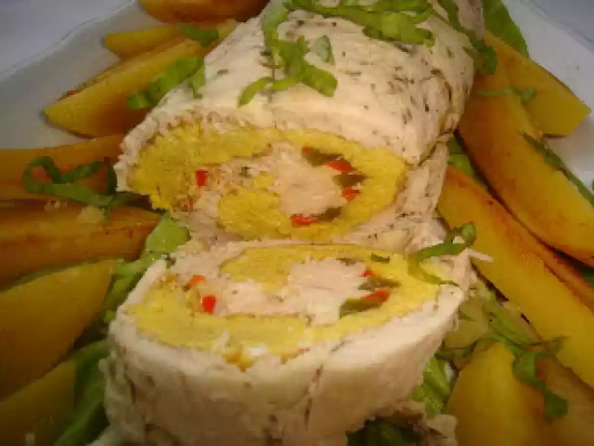 Rulada de pui cu omleta