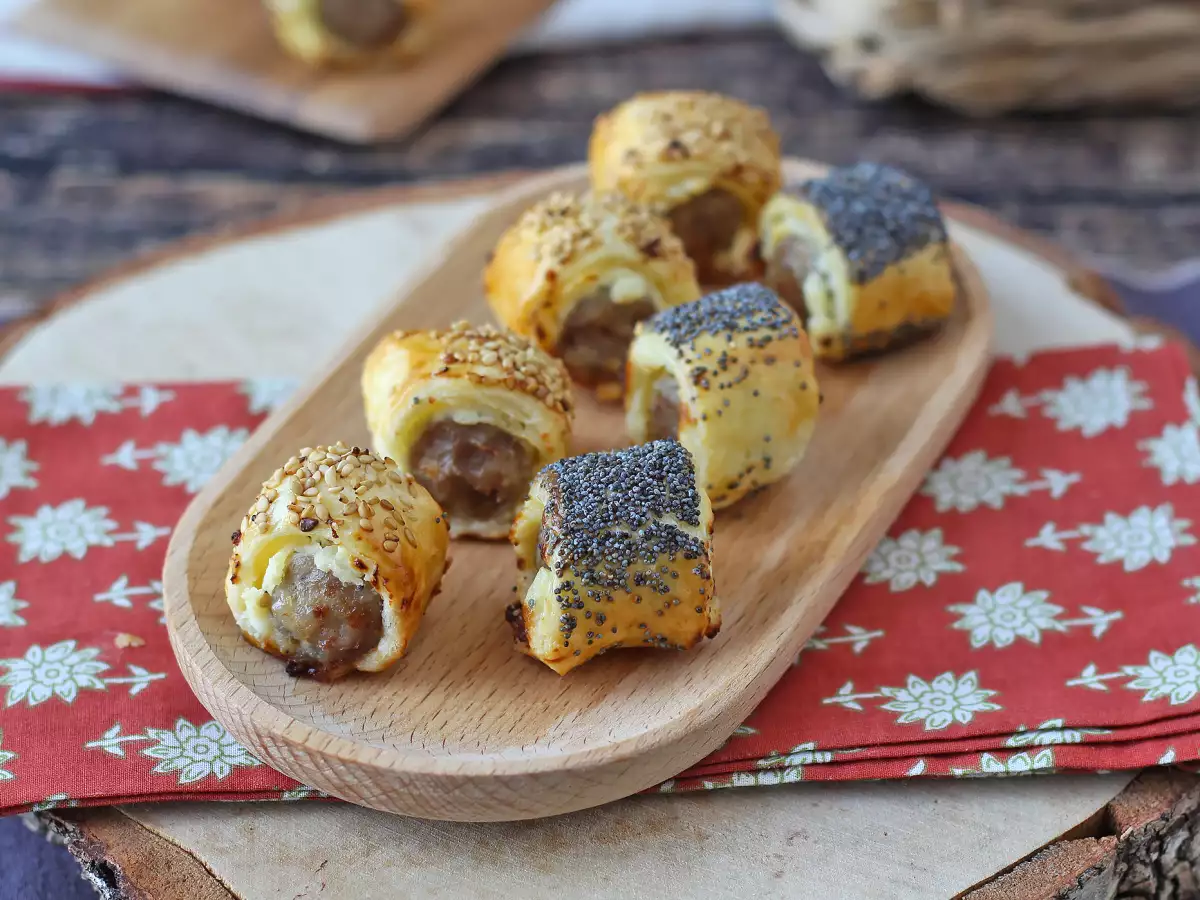 Rulou cu cârnați și brânză la friteuza cu aer cald - poza 4