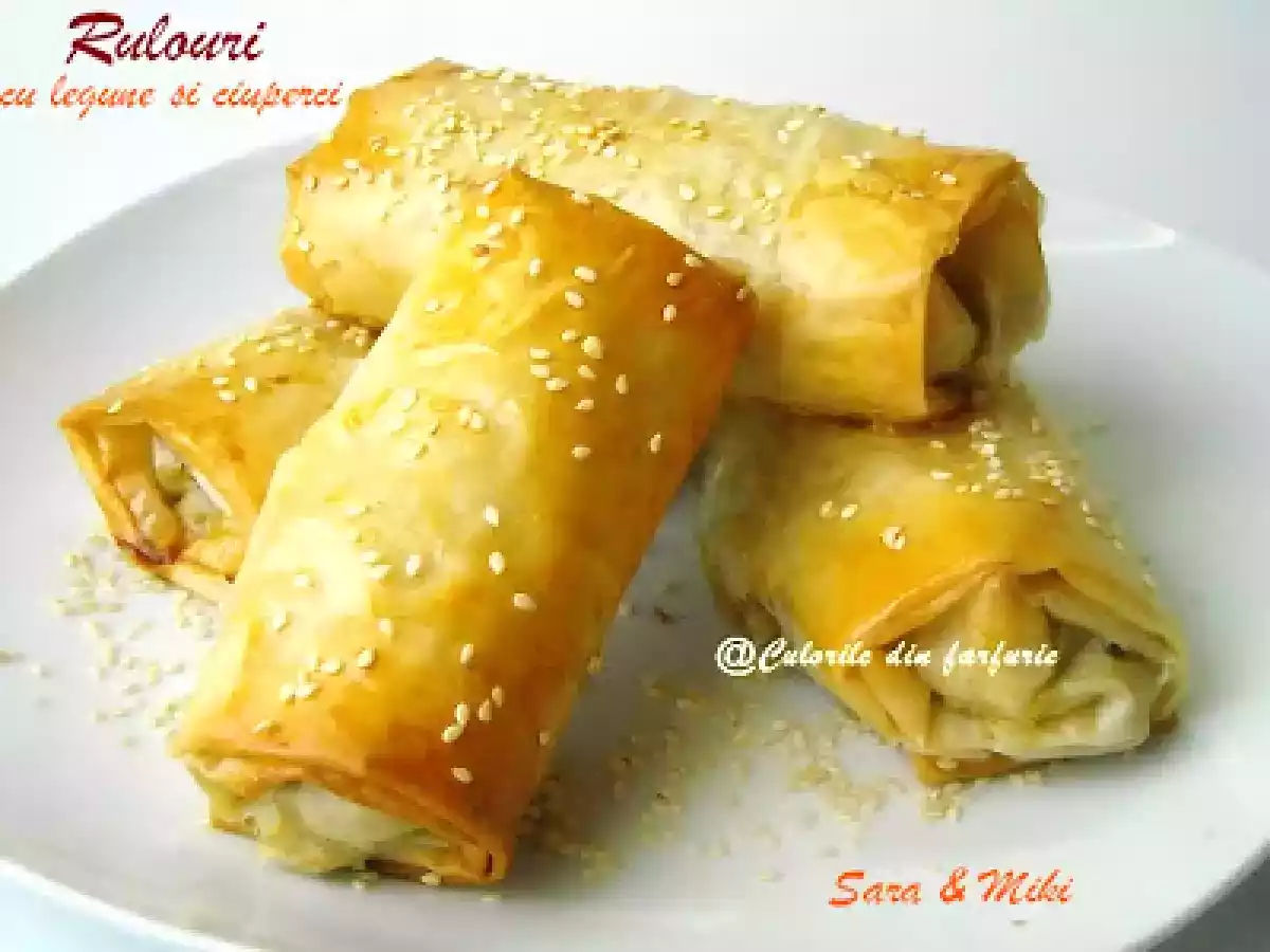 Rulouri cu legune si ciuperci