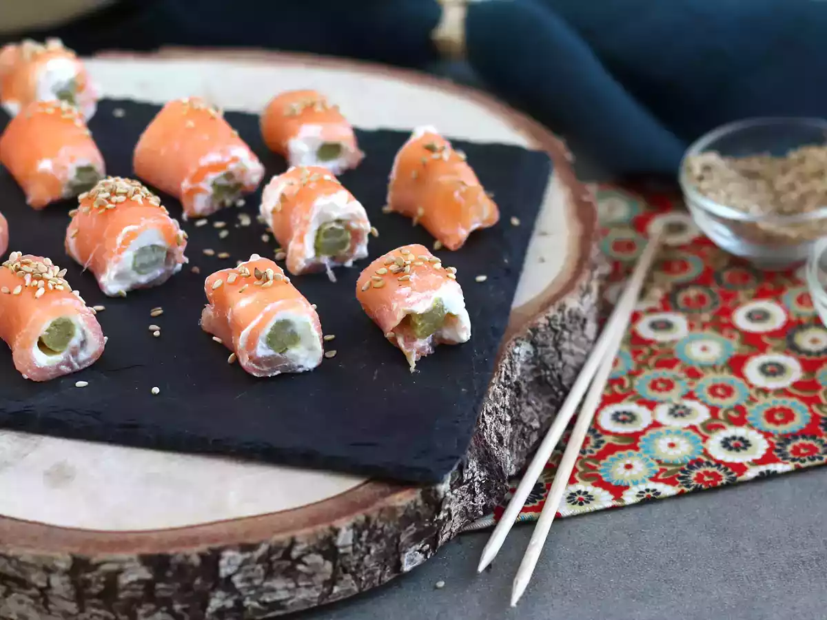 Rulouri cu somon si branza de capra - poza 5