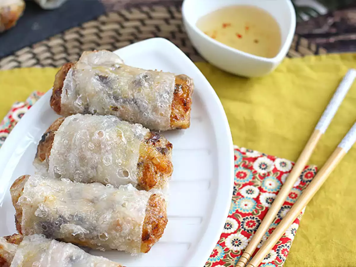 Rulouri de primăvară cu creveți și ciuperci - poza 2