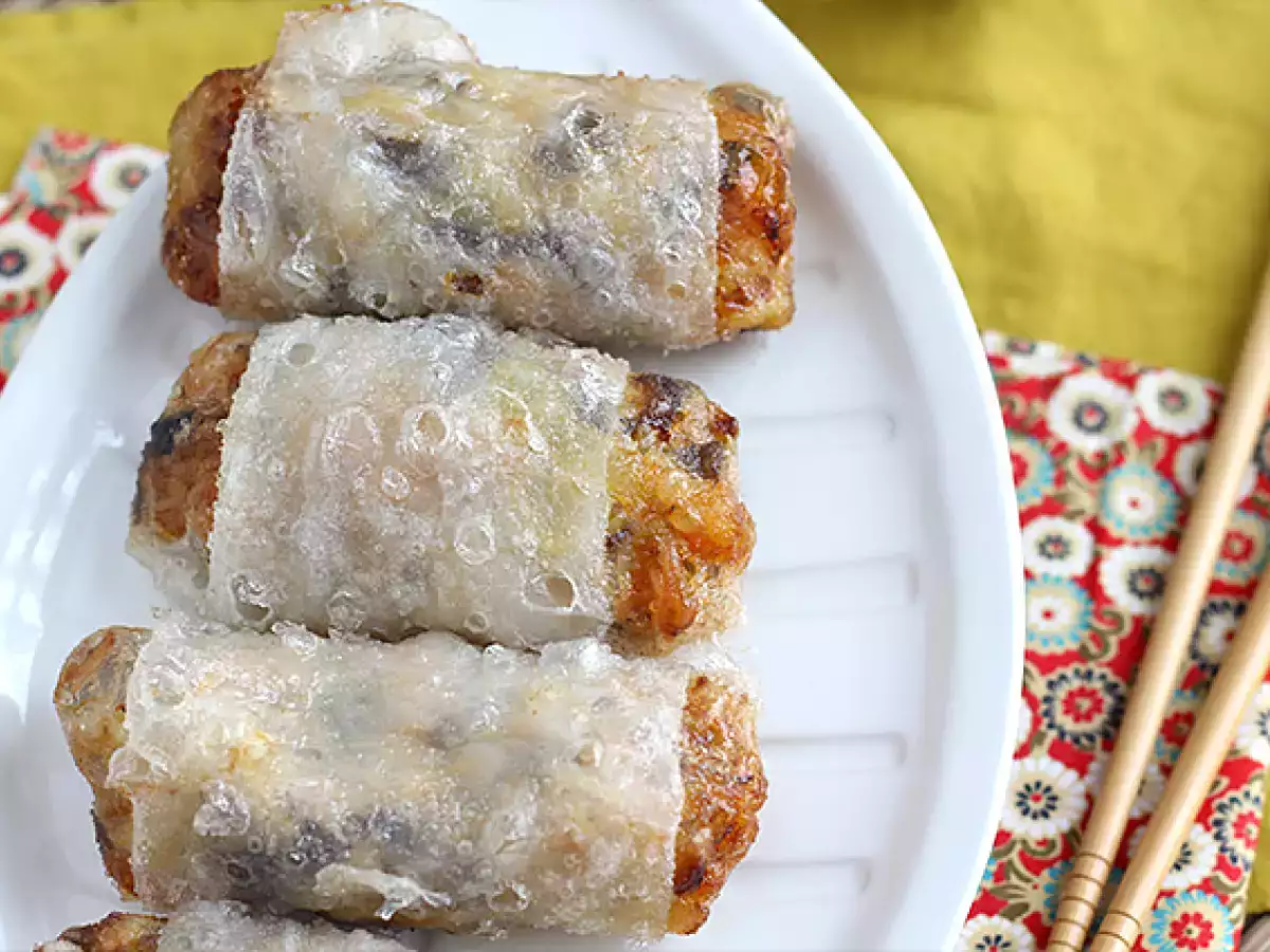 Rulouri de primăvară cu creveți și ciuperci - poza 4