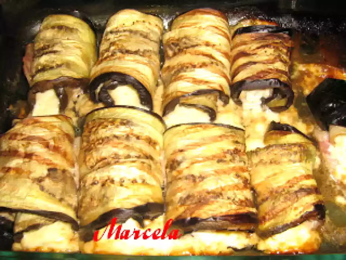 Rulouri de vinete cu bacon si mozarella la grill