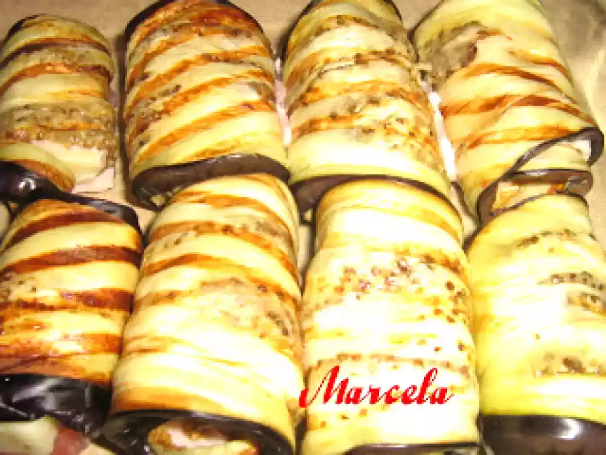 Rulouri de vinete cu bacon si mozarella la grill - poza 2