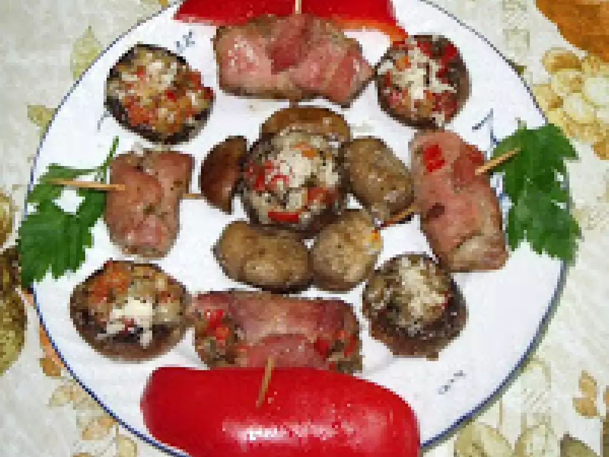 Rulouri din carne de porc cu ciuperci si legume - poza 2