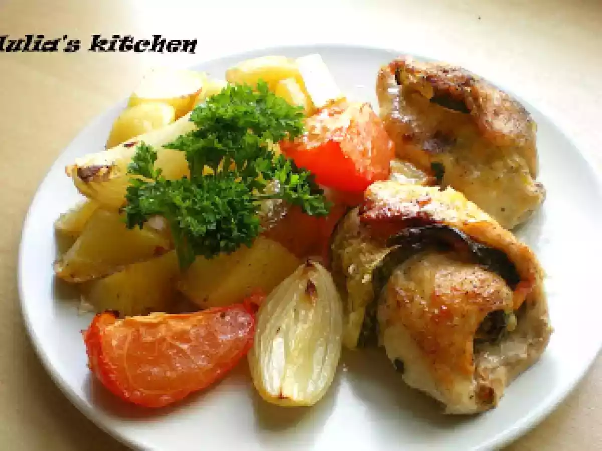 Rulouri din piept de pui cu zucchini