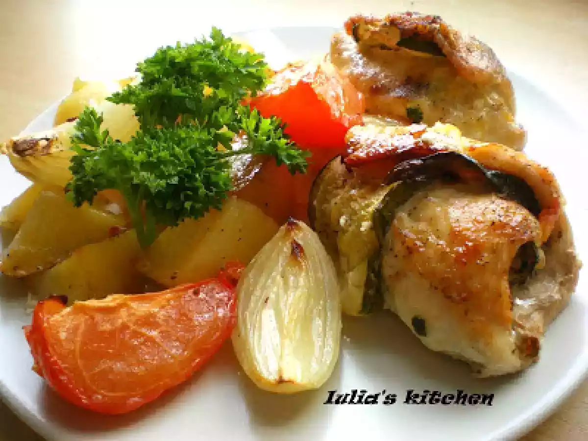 Rulouri din piept de pui cu zucchini - poza 3