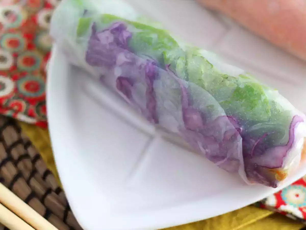 Rulouri vegetariene de primavara cu varza rosie si cartof dulce - poza 4
