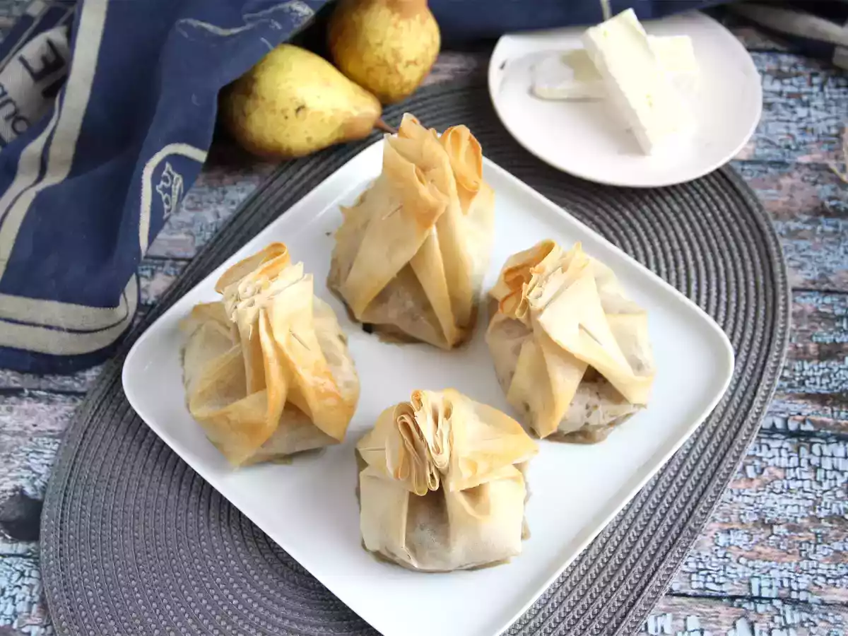 Săculeți extra crocanți cu ciuperci, brânza brie și pere - poza 2