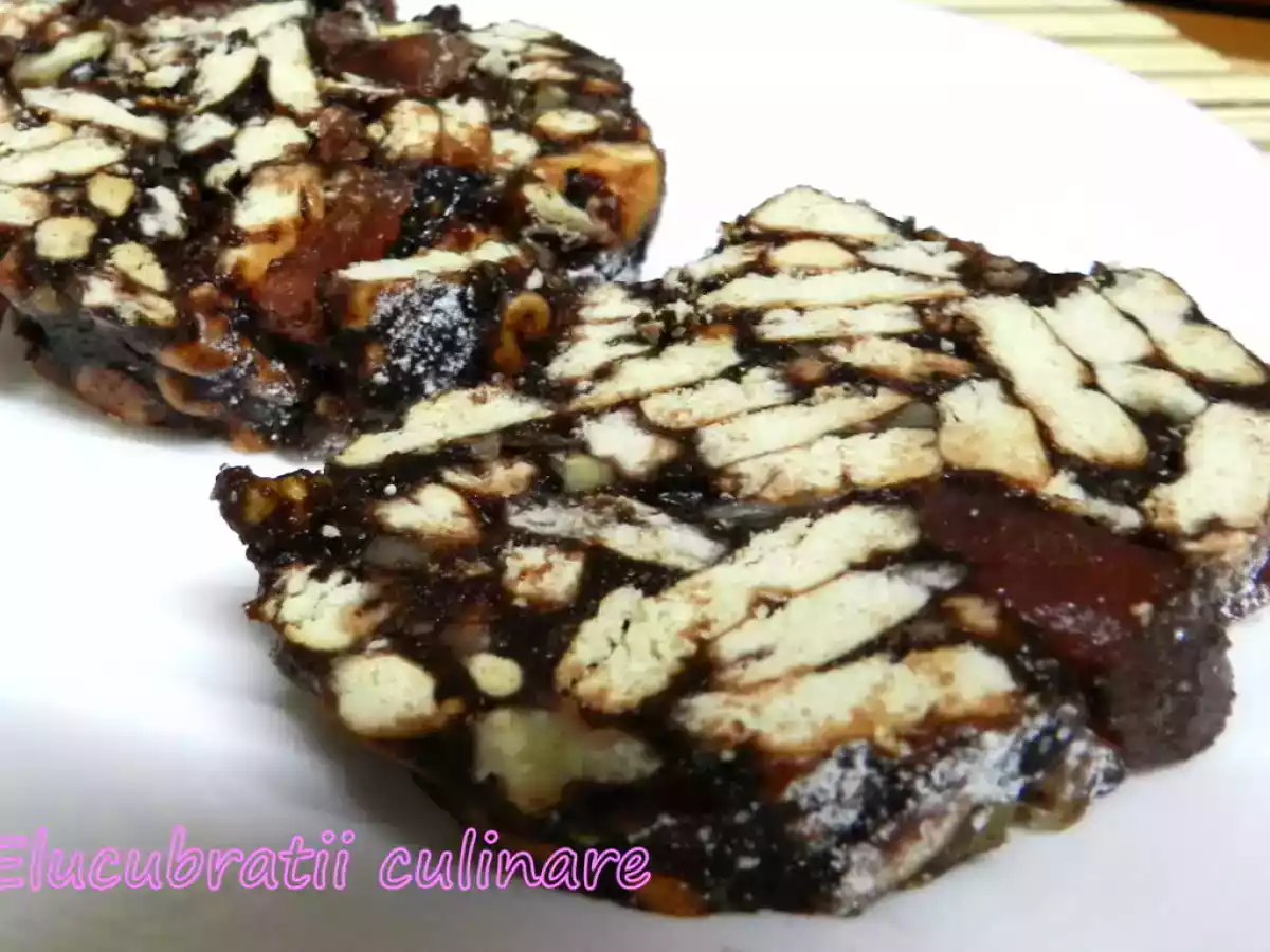 Salam de biscuiți - rețetă de post