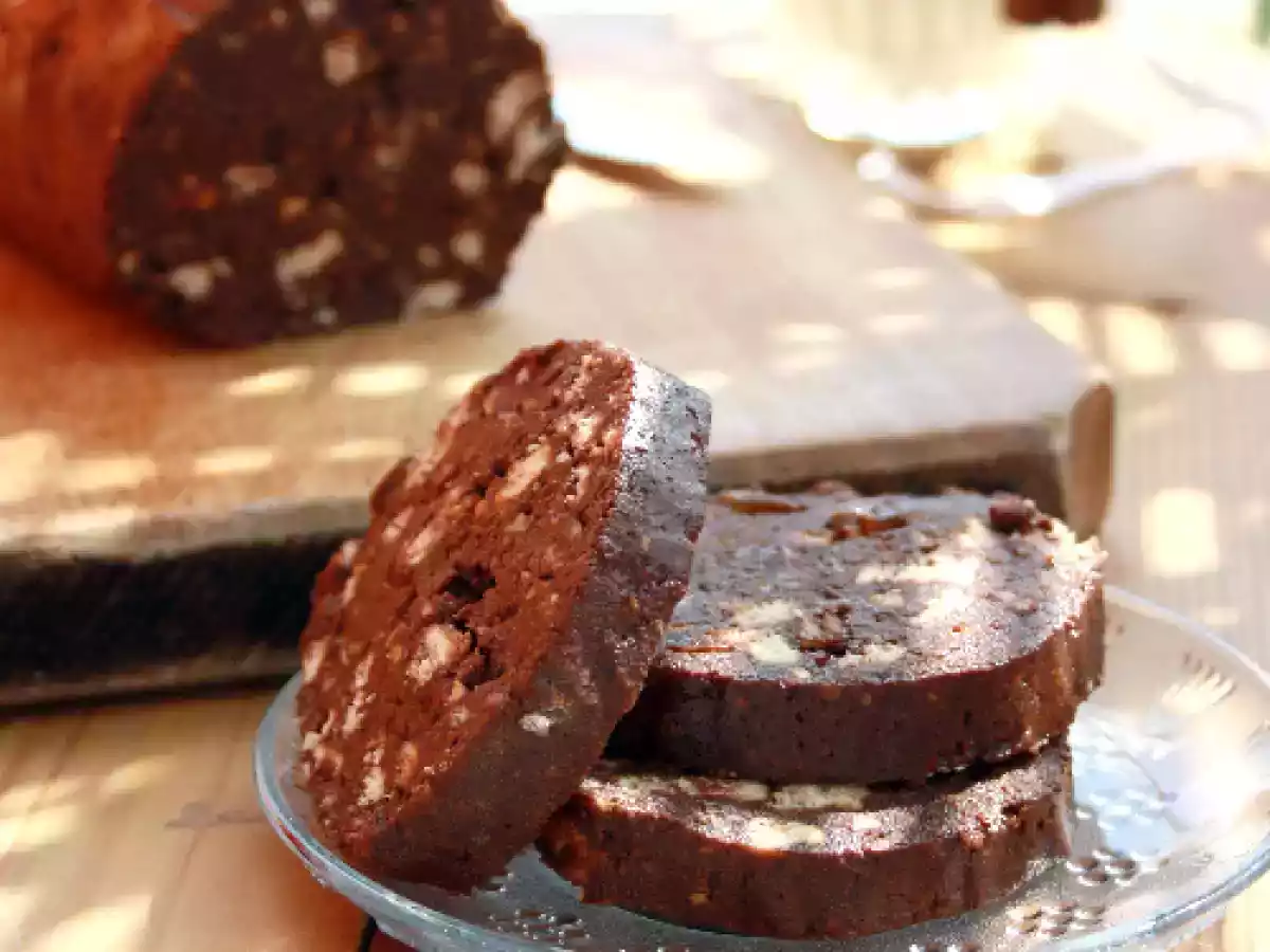 Salam de biscuiti si ciocolata - poza 3