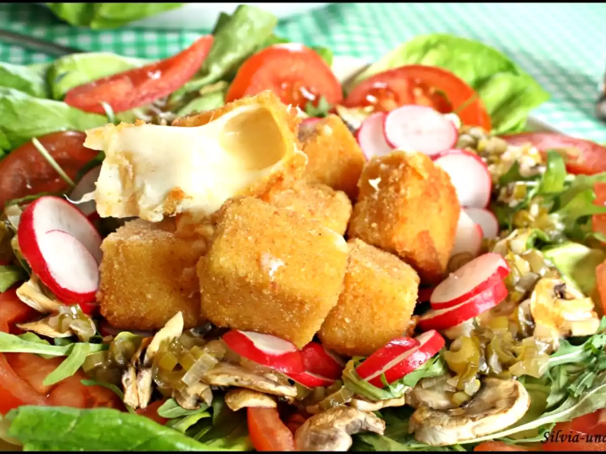 Salata cu cascaval pane si carpaccio de ciuperci - poza 7