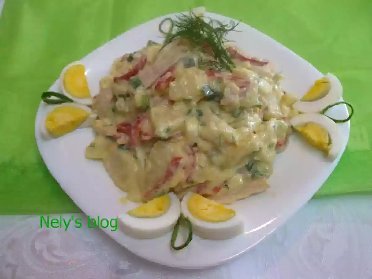SALATA CU OUA, SUNCA SI CARTOFI - poza 2