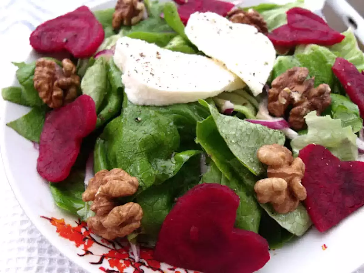 Salata cu sfecla rosie si mozzarella(beet and mozzarella salad) - poza 2