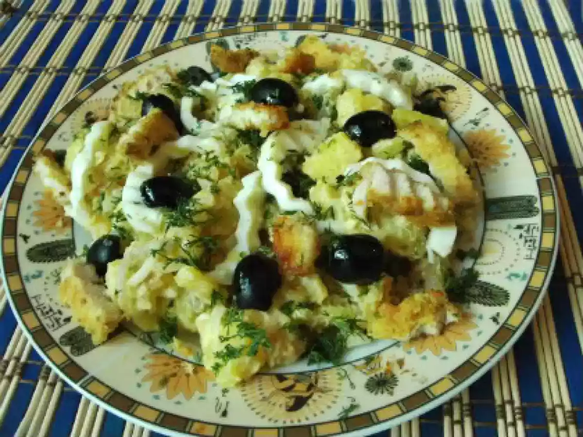 Salata de cartofi cu piept de pui in crusta de cocos - poza 2